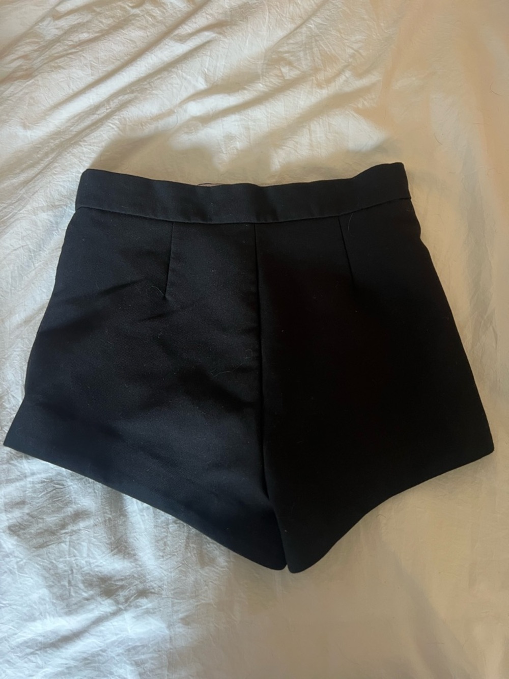High-Rise Black Tailored Women's Shorts